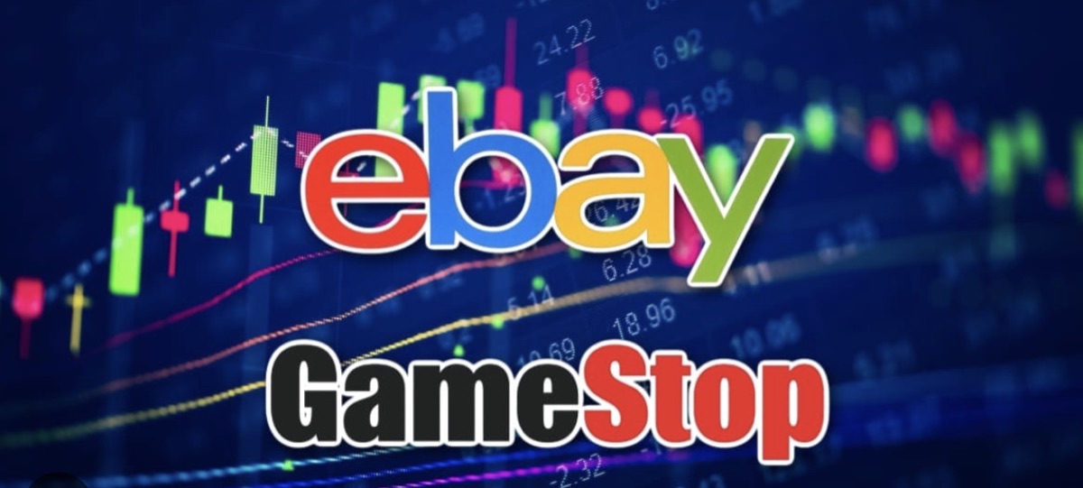 GameStop 与 eBay 的股价走势图。