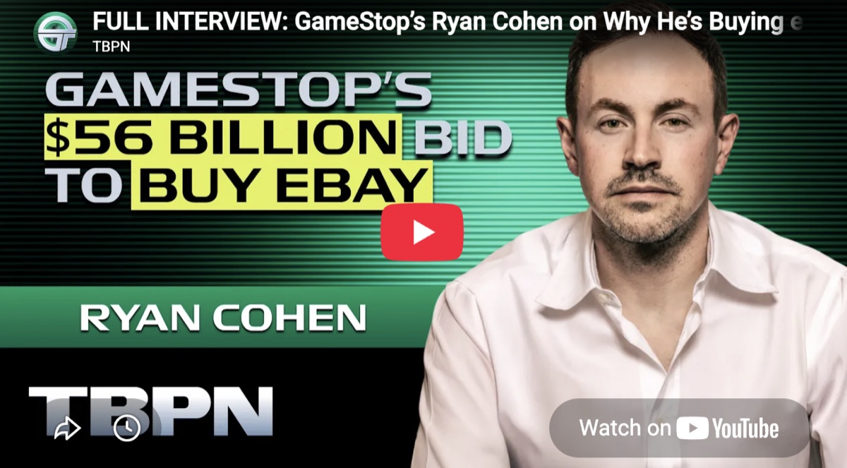 彭博专访：Ryan Cohen 谈为什么要买 eBay。
